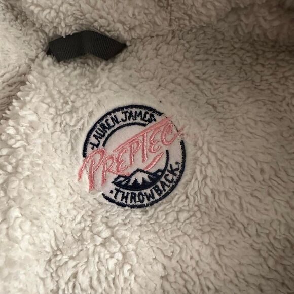 Y2K Lauren James American-vintage Women's Reversible Blue Sherpa Jacket - Picture 5 of 5